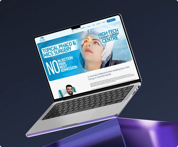 A modern website for Fathima Eye Care Hospital, enhancing their presence with UI/UX, SEO, and digital marketing.