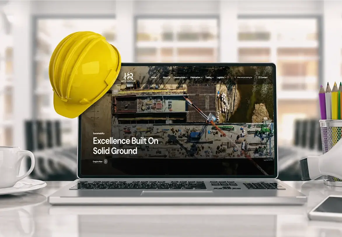 A modern corporate platform showcasing HPR Group's expertise in construction, structural rehabilitation, engineering, fabrication, and industrial solutions.
